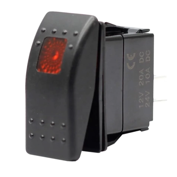 MR-134M MARİN SWİTCH KIRMIZI IŞIKLI ON-OFF 12-24V 3 BACAKLI ANAHTAR