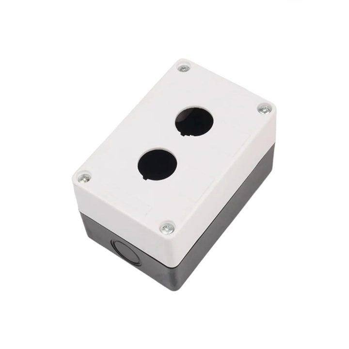 22mm Dual Emergency Push-Button Enclosure – Grey-Black