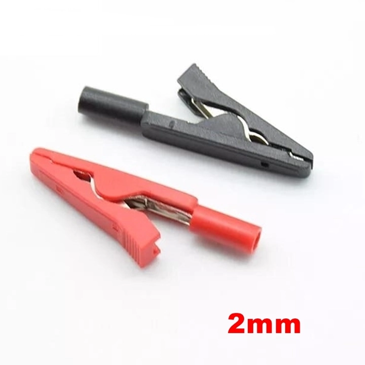 MR-243D KROKODİL 2MM BANAN JAK GİRİŞLİ SİYAH-KIRMIZI TAKIM