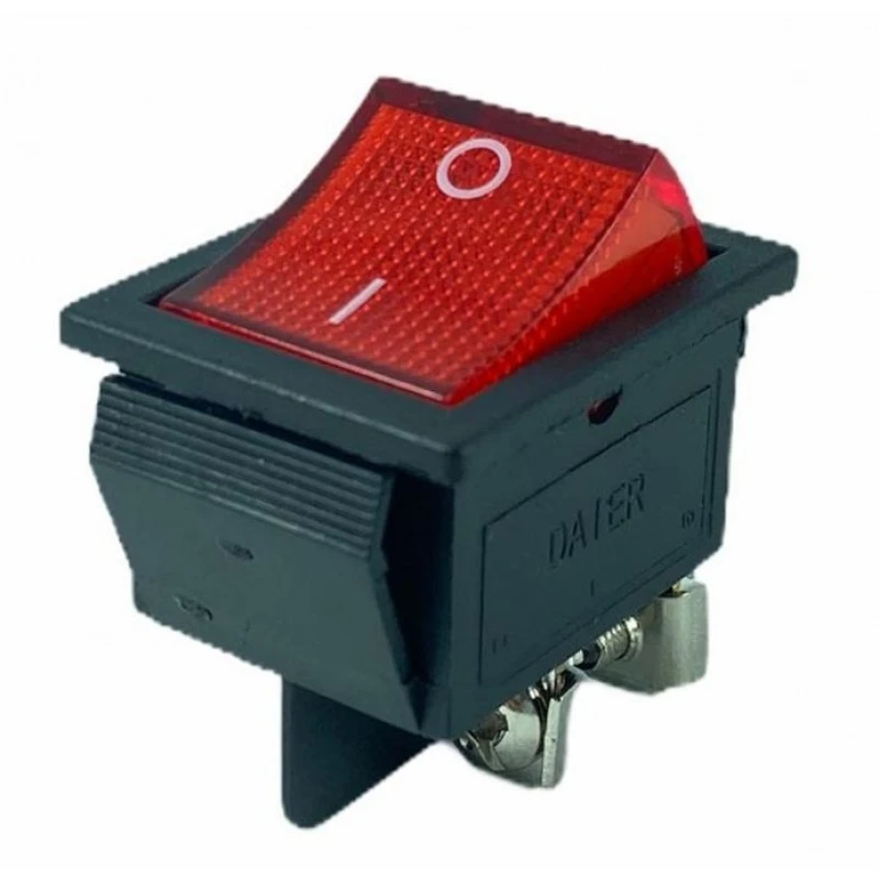 MR-104C VİDA GENİŞ KIRMIZI IŞIKLI ANAHTAR ON-OFF 4P VİDA BACAKLI