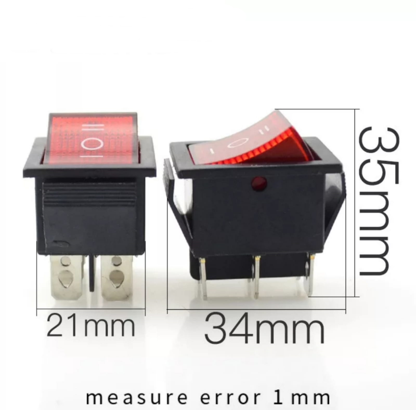 MR-105 GENİŞ KIRMIZI IŞIKLI ANAHTAR ON-OFF-ON 6P