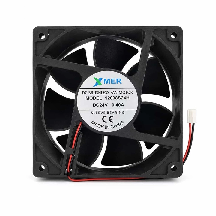 12CM 24VOLT 38MM 2P FAN 120X120X38MM 24V RULMANLI 2 UÇLU 0.40A