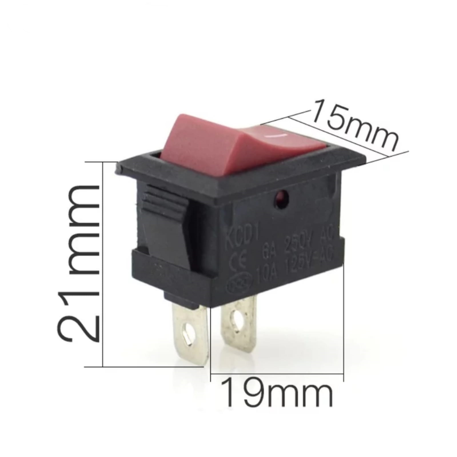 MR-120A MİNİ KIRMIZI IŞIKSIZ ANAHTAR ON-OFF 2P