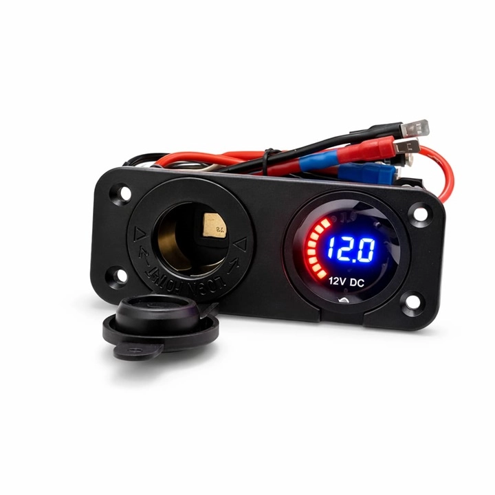 VOLTMETRE PANO TİP AKÜ GÖSTERGELİ ve ÇAKMAKLIK ŞAŞE