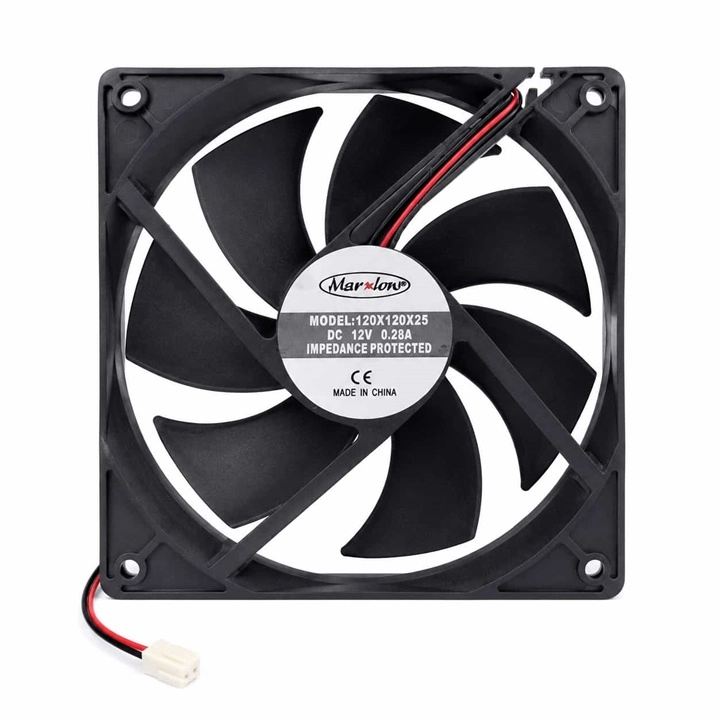 12CM 12VOLT 25MM 120X120X25MM DC 2P FAN 12V 2 UÇLU 0.28A