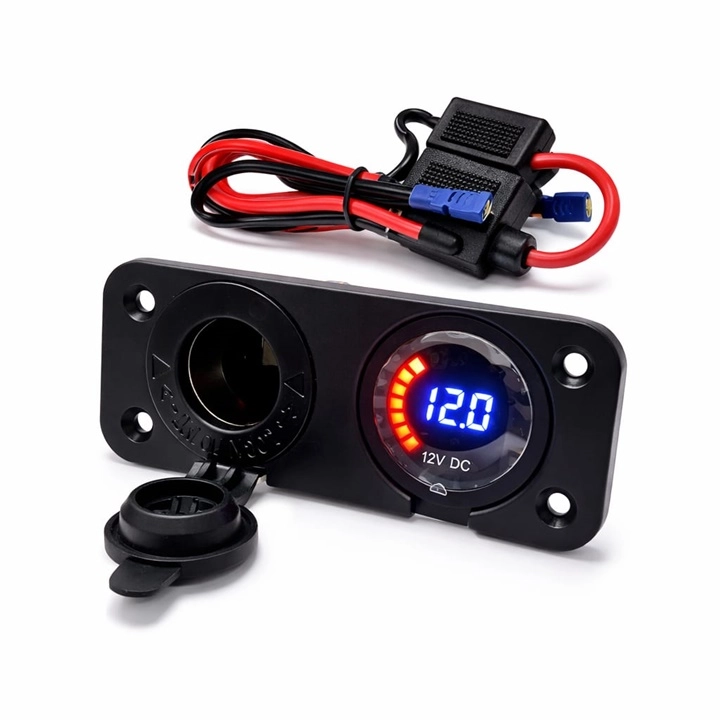 VOLTMETRE PANO TİP AKÜ GÖSTERGELİ ve ÇAKMAKLIK ŞAŞE
