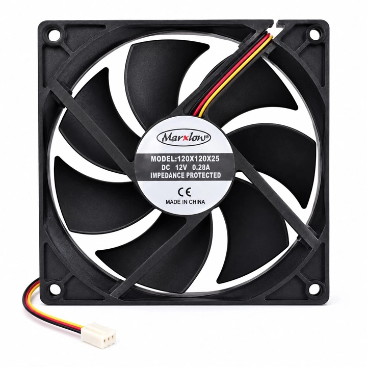 12CM FAN 12VOLT 25MM 120X120X25MM 12V 3P DC 3 KABLO 0.28A
