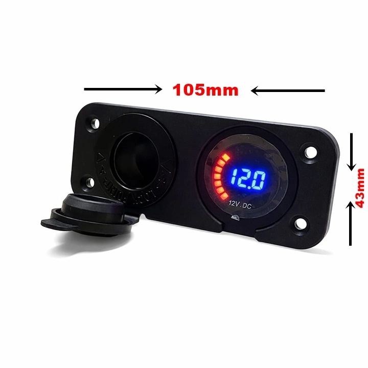 VOLTMETRE PANO TİP AKÜ GÖSTERGELİ ve ÇAKMAKLIK ŞAŞE