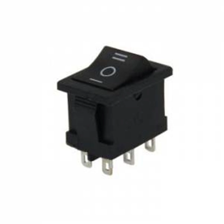 MR-123-6 MİNİ SİYAH IŞIKSIZ ANAHTAR ON-OFF-ON 6 BACAKLI