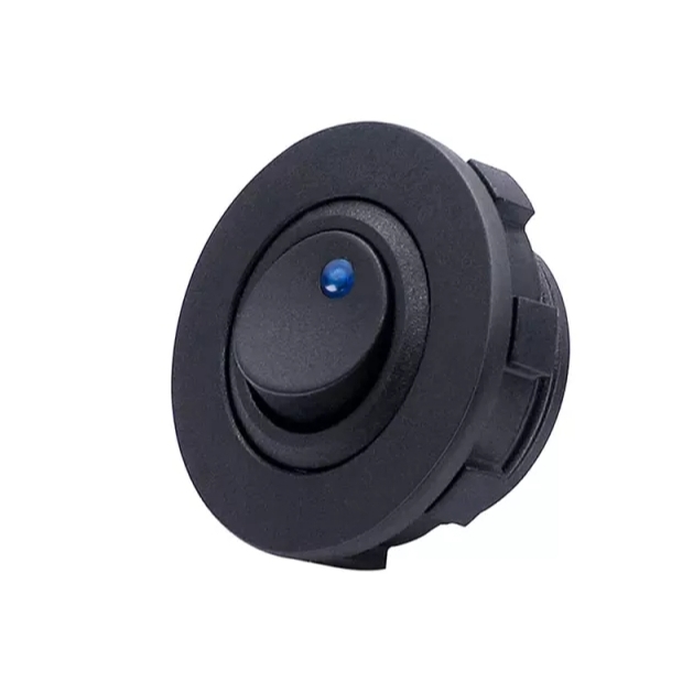 MR-132E ROUND POINT RED LIGHT PANEL TYPE SWITCH ON-OFF 3 LEGS 12V 20 AMPER