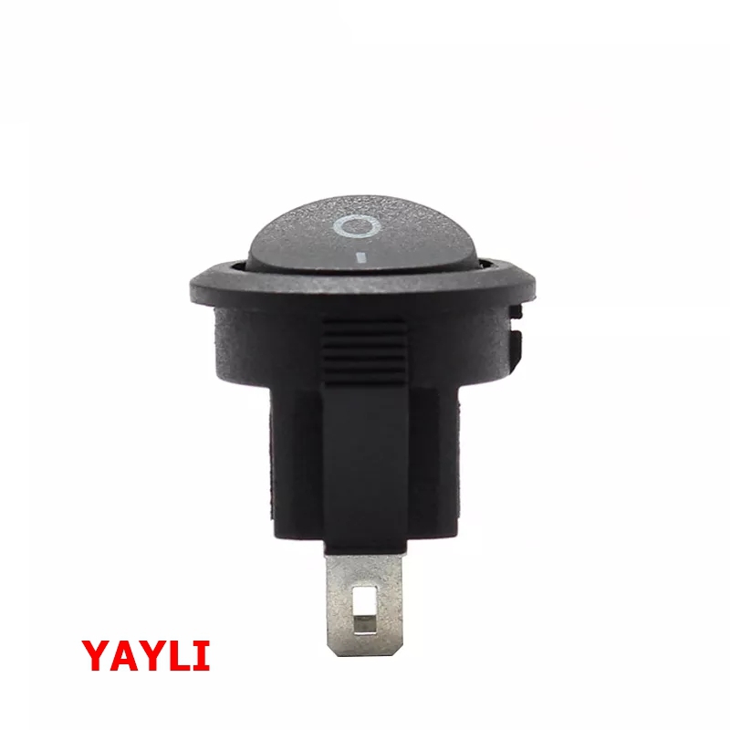 MR-133-2 YUVARLAK IŞIKSIZ ANAHTAR ON-OFF 2 BACAKLI YAYLI SİYAH