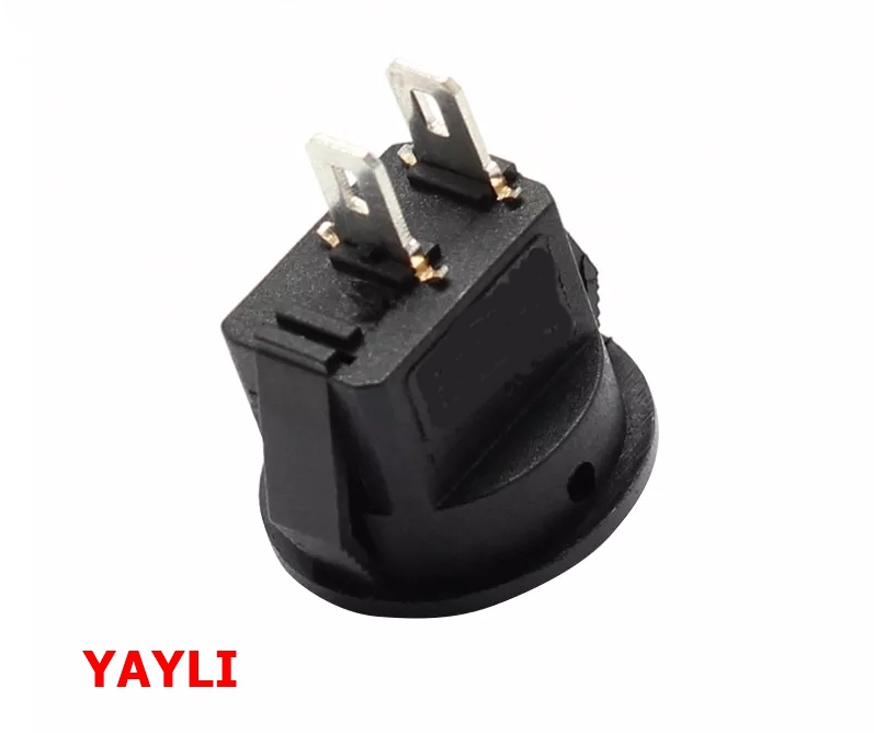 MR-133-2 YUVARLAK IŞIKSIZ ANAHTAR ON-OFF 2 BACAKLI YAYLI SİYAH