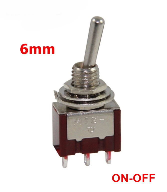 MR-139A TOGGLE SWITCH ON-OFF 3 BACAKLI (MTS-102) A KALİTE (KIRMIZI)
