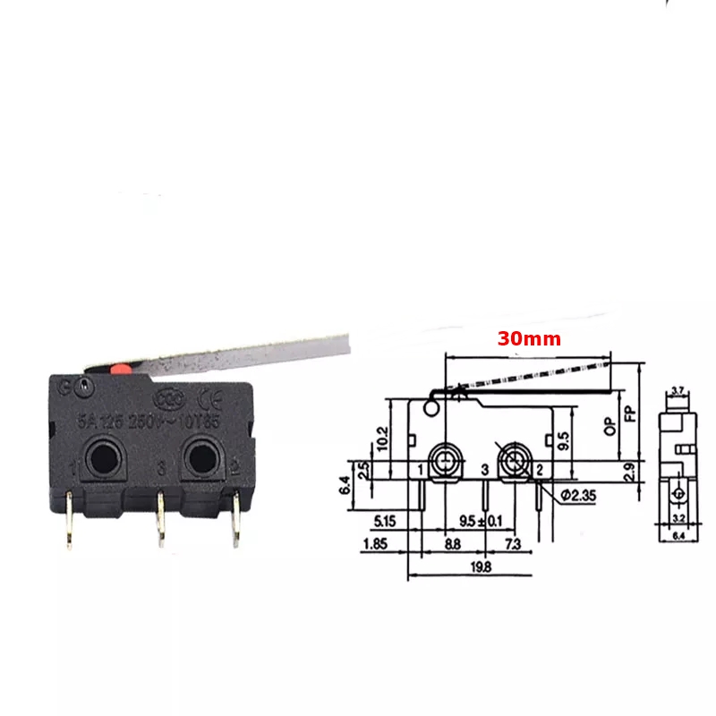 MR-164 MICRO SWITCH LEHİM BACAK UZUN PALETLİ