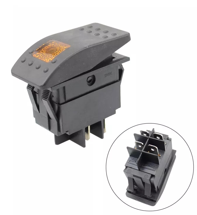 MR-134M MARİN SWİTCH KIRMIZI IŞIKLI ON-OFF 12-24V 4 BACAKLI ANAHTAR