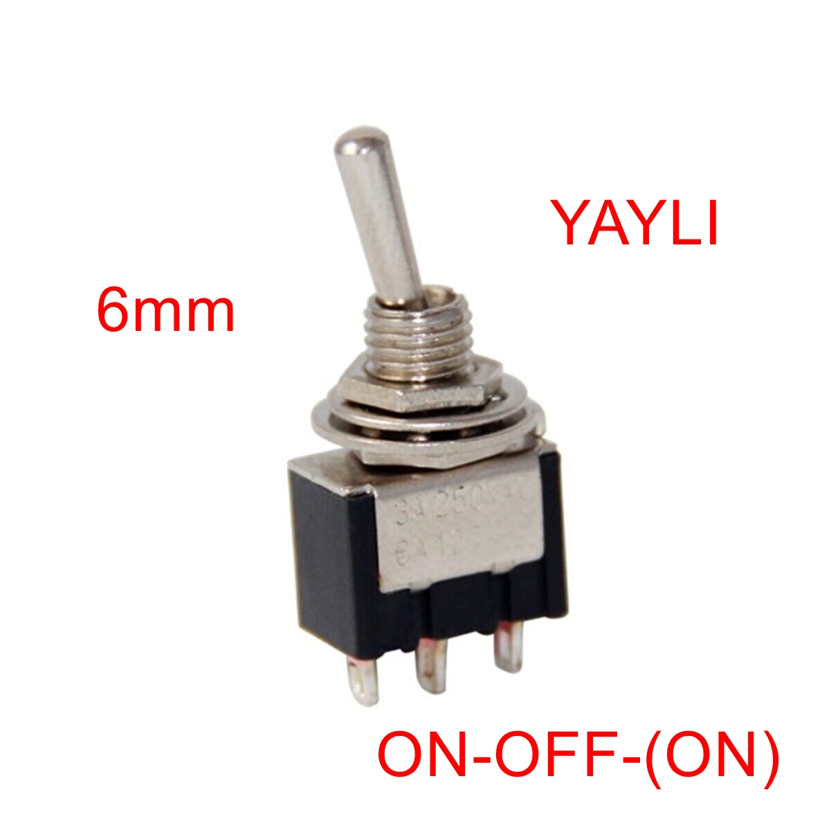 MR-142 TOGGLE SWITCH ON-OFF-(ON) 3 BACAKLI (MTS-113) YAYLI