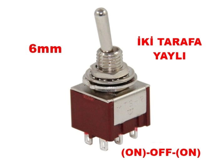 MR-148 TOGGLE SWITCH (ON)-OFF-(ON) 6 LEGS WITH SPRINGS ON BOTH SIDES (MTS-223)