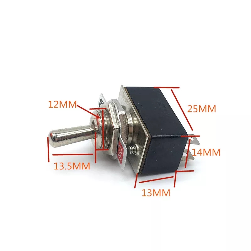 MR-150 12mm TOGGLE SWITCH MEDIUM SIZE ON-OFF 4 LEGS