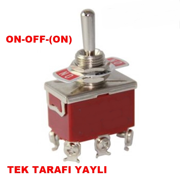 MR-159 TOGGLE SWITCH BÜYÜK BOY (ON)-OFF-ON 6 BACAKLI VİDALI TEK TARAFA YAYLI