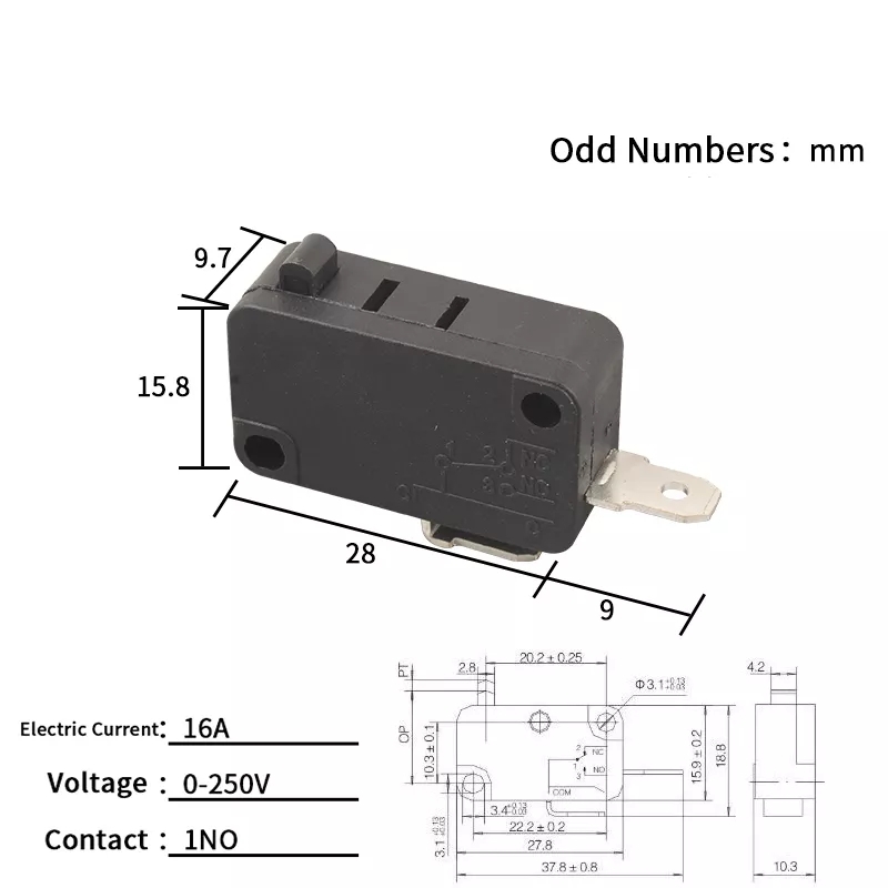 MR-176D MICRO SWITCH 21AMPER PALETSİZ 21A