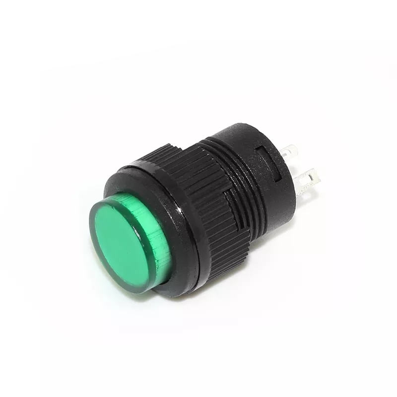 MR-180B 16MM YAYLI BUTON KALMASIZ KIRMIZI 3V LEDLİ PLASTİK