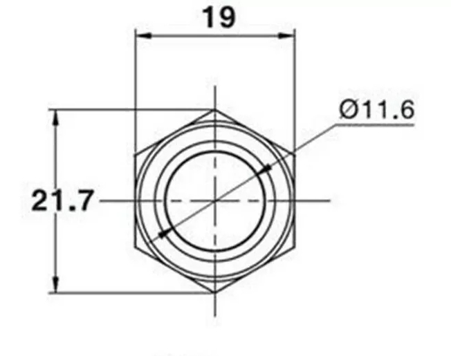 MR-183 19mm METAL KALMASIZ BUTON ÇIKIK KAFA BUTON