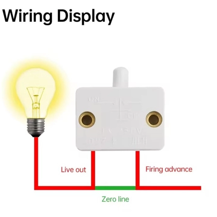 MR-187F KAPI LED DOLAP IŞIGI TERS KAPAK SWİCİ SIVA ÜSTÜ 1A 250VAC BEYAZ