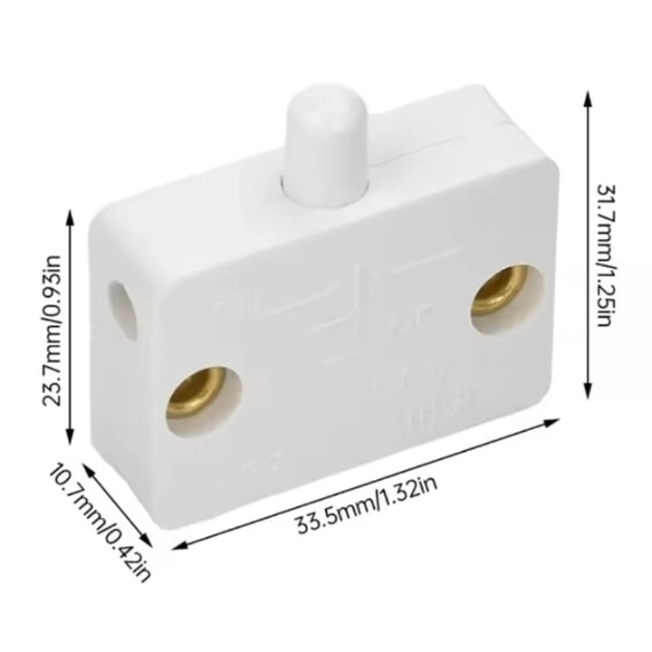 MR-187F KAPI LED DOLAP IŞIGI TERS KAPAK SWİCİ SIVA ÜSTÜ 1A 250VAC BEYAZ