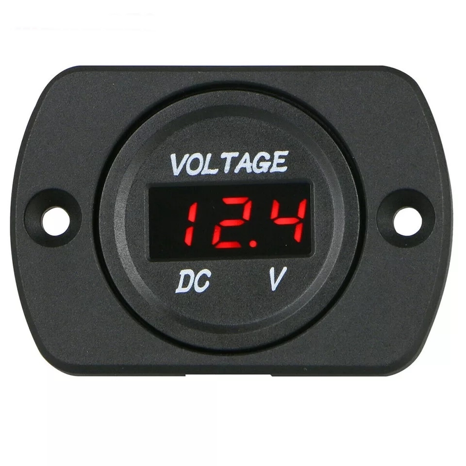 SINGLE EAR PANEL TYPE IN-VEHICLE DIGITAL VOLTMETER 12V 24V