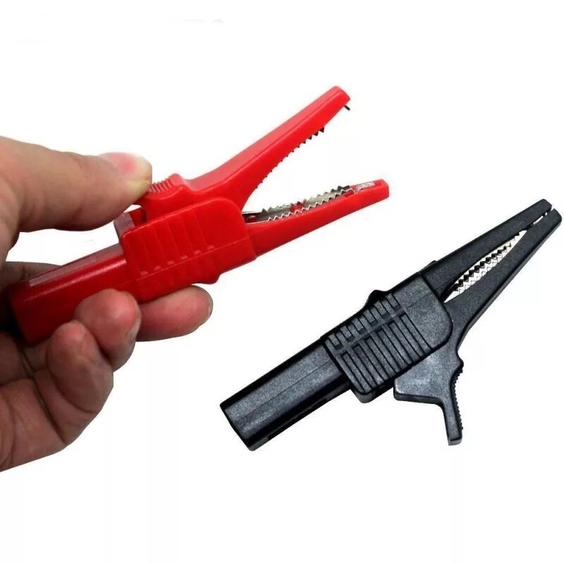 IC-243C KROKODİL 4MM BANAN JAK GİRİŞLİ SİYAH-KIRMIZI CATIII 