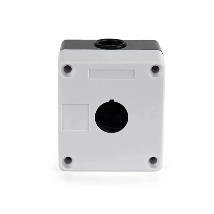 22mm Single Emergency Stop Button Enclosure – Grey-Black
