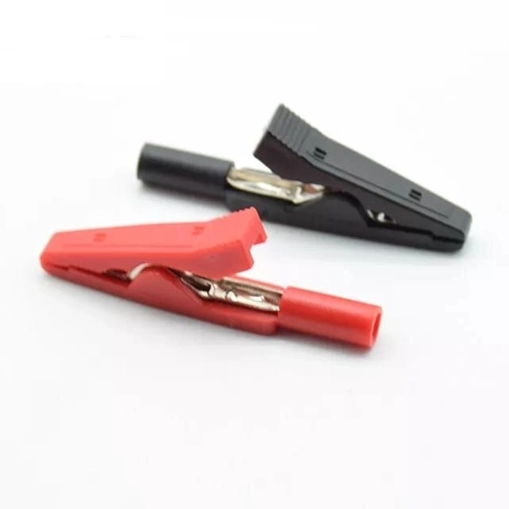 MR-243D KROKODİL 2MM BANAN JAK GİRİŞLİ SİYAH-KIRMIZI TAKIM