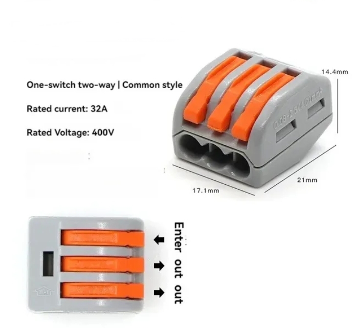 PCT-213 AWG 28-12 3LÜ HIZLI KABLO BİRLEŞTİRİCİ