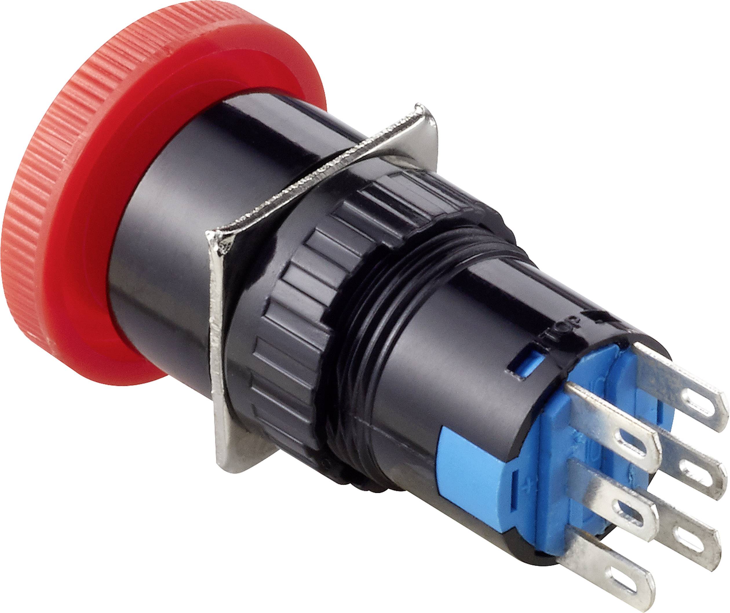Onpow LAS1-AY-22TS 16mm Acil-Stop Buton Bas-Çevir 2NO/2NC 6 UÇLU