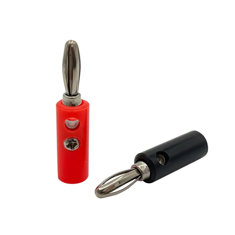 1 TAKIM KIRMIZI SİYAH 4MM BANAN JAK FİŞ