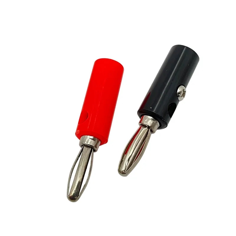 1 TAKIM KIRMIZI SİYAH 4MM BANAN JAK FİŞ