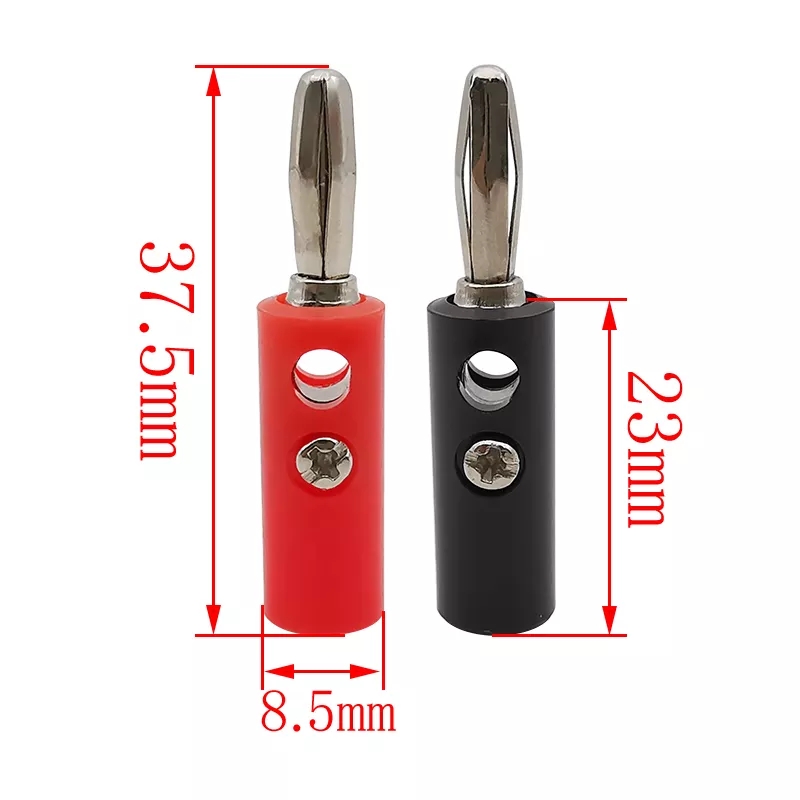 5 TAKIM KIRMIZI SİYAH 4MM BANAN JAK FİŞ CX-02