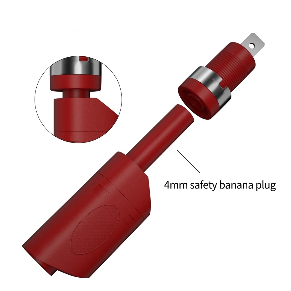 MR-238E 4MM KORUMALI TİP BANAN JAK FİŞ SİYAH