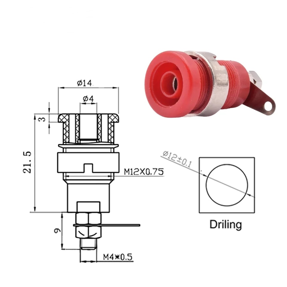 10 ADET RENKLİ 4MM BORN KLEMENS BÜYÜK GÖMME TİP VİDA BACAK