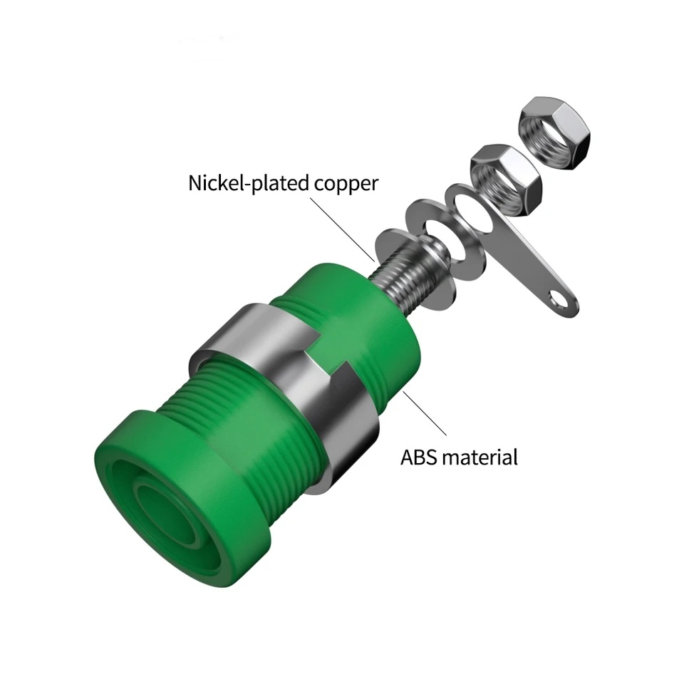 10 ADET RENKLİ 4MM BORN KLEMENS BÜYÜK GÖMME TİP VİDA BACAK