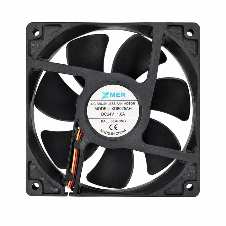 120X120X38MM RULMANLI 12CM 24V 1.6A 3P XMER 3 UÇLU FAN