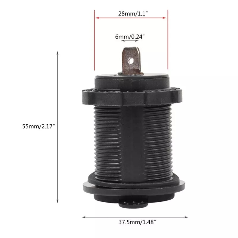 OTO ÇAKMAK FİŞ ÇAKMAKLIK DİŞİ PANO TİP 28mm ŞAŞE MONTELİ