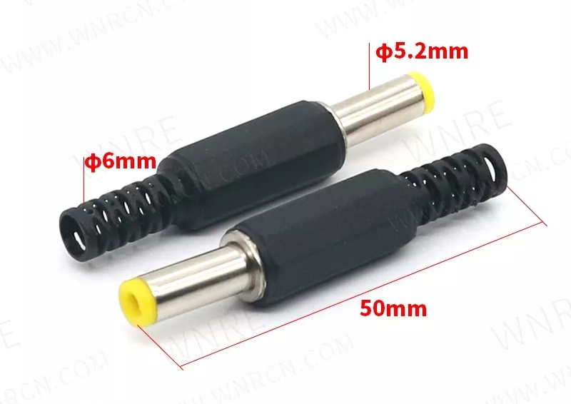 MR-252B SARI UÇLU DC JAK 5.5x2,1MM UZUN FİŞ SARI UÇ
