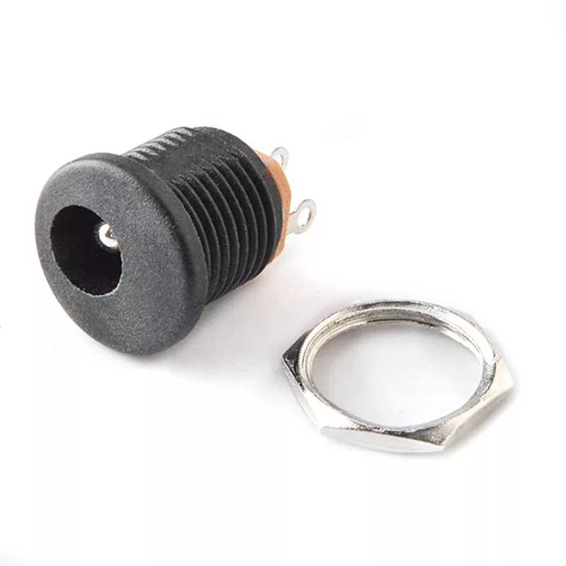 MR-257 DC ŞASE 2.1mm YUVARLAK SOMUNLU 5.5x2.1mm