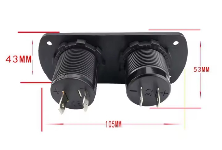 USB ŞARJ CİHAZI 1A 2.1A DİJİTAL VOLTMETRE GÖSTERGELİ ÇAKMAKLIK 12V 24V PANO TİP ÇAKMAK ŞARJ SÖKETİ