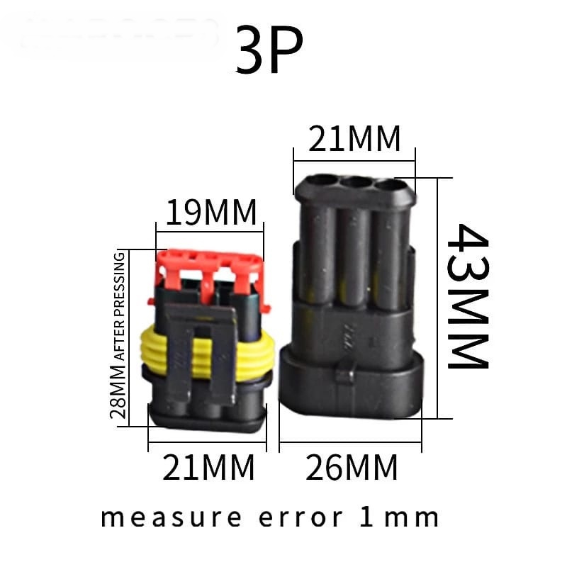 MR-266W 3P SU GEÇİRMEZ ARAÇ KONNEKTÖRÜ 1.5MM (WATERPROOF)