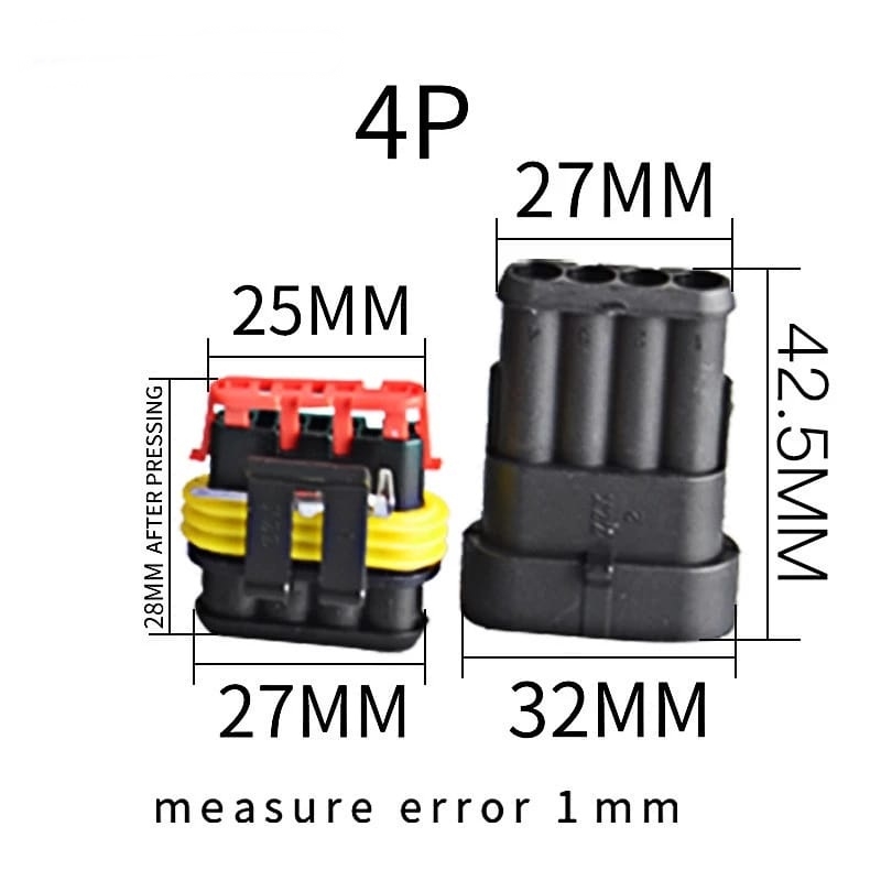 MR-266W 4P SU GEÇİRMEZ ARAÇ KONNEKTÖRÜ 1.5MM (WATERPROOF)