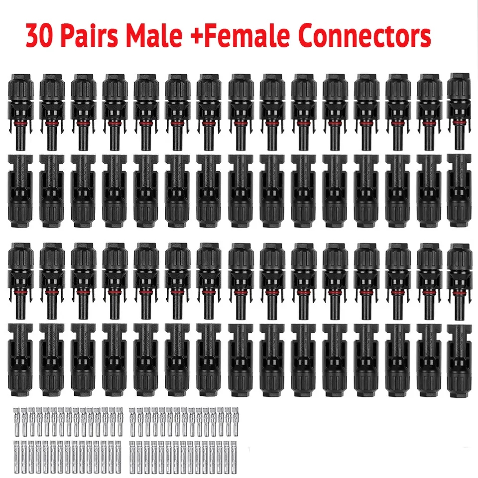 30 SETS MC4 SOLAR SOLAR PANEL CONNECTOR SOLAR CONNECTOR
