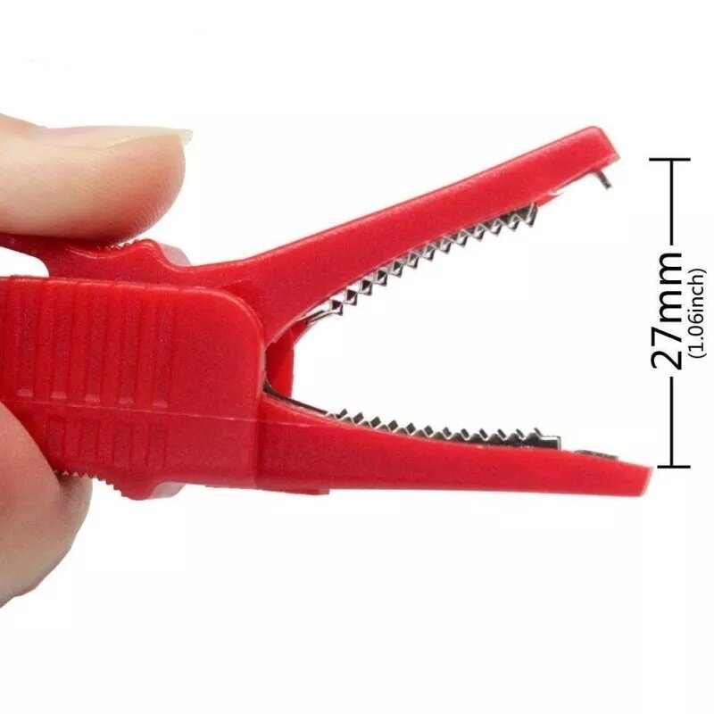 IC-243C KROKODİL 4MM BANAN JAK GİRİŞLİ SİYAH-KIRMIZI CATIII 