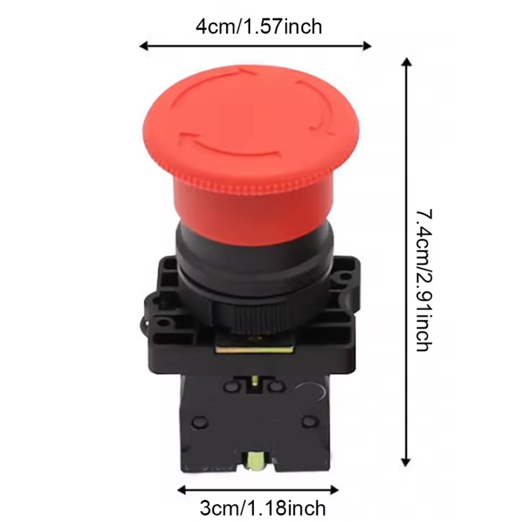 IMPACT 22MM MB3-ZB102 ACİL STOP BAS ÇEVİR 3A 250V AC